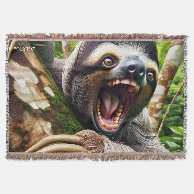 Fantasy Niedlich Very Angry Sloth Decke (Vorderseite)