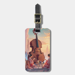 Fantasy Niedlich Violin Girls Tee Gepäckanhänger