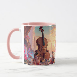 Fantasy Niedlich Violin Girls Tee Tasse