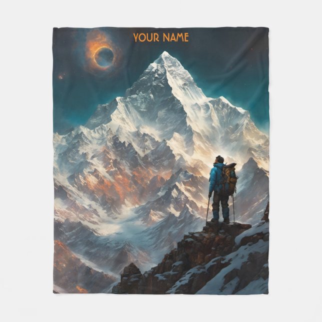Fantasy Niedlich Viviale Blume Everest Alpinist Fleecedecke (Vorderseite)