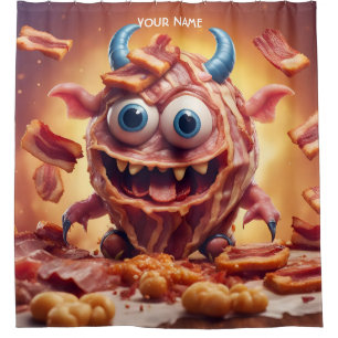 Fantasy Niedlich Vivid Bacon Beliebte Kreatur Duschvorhang