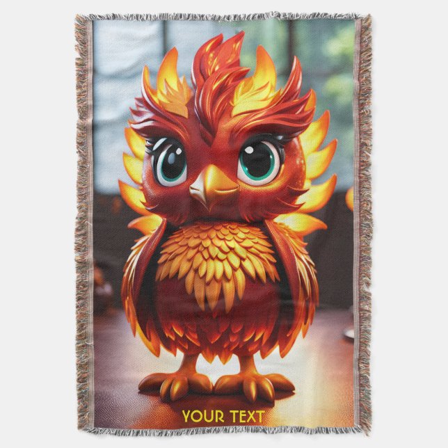 Fantasy Niedlich Vivid Cool Baby Phoenix Decke (Vorderseite Vertikal)