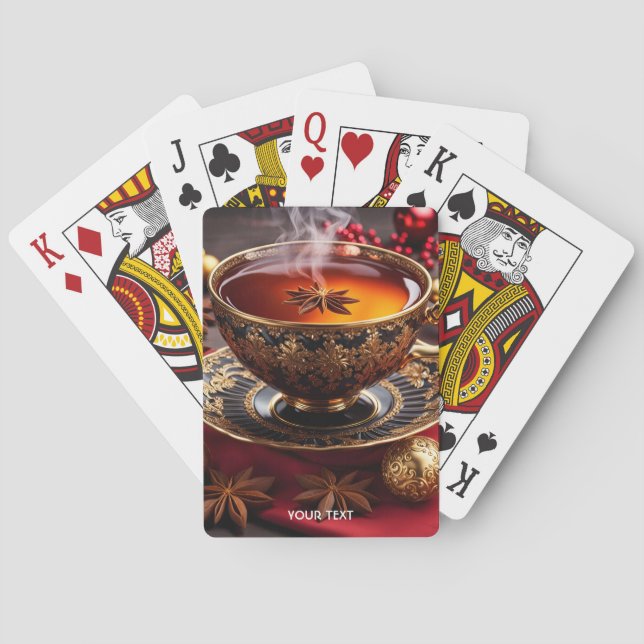 Fantasy Niedlich Vivid Cup Tee Weihnachten Spielkarten (Rückseite)