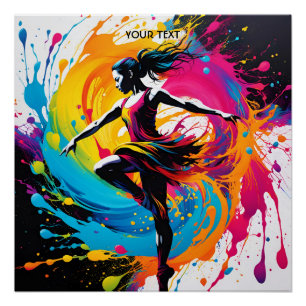 Fantasy Niedlich Vivid Dancer Spritzer Malerei Poster