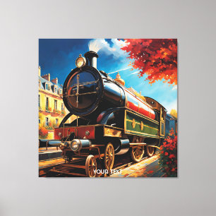 Fantasy Niedlich Vivid Französisch Vintage Bahn Leinwanddruck