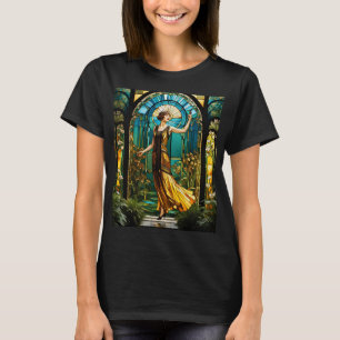 Fantasy Niedlich Vivid gestettet Glas Frau T-Shirt