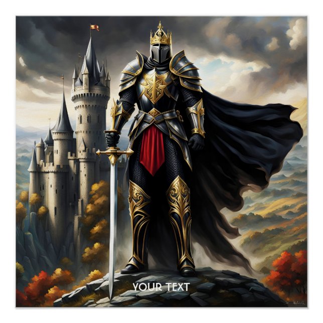 Fantasy Niedlich Vivid Glorious Knight King Poster (Vorderseite)