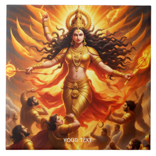 Fantasy Niedlich Vivid Goddess Durga Battle Fliese