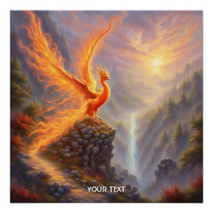 Fantasy Niedlich Vivid Lake Phoenix Fire Poster