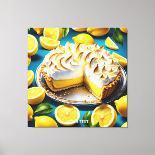 Fantasy Niedlich Vivid Lemon Meringue Pie Leinwanddruck