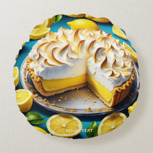 Fantasy Niedlich Vivid Lemon Meringue Pie Rundes Kissen