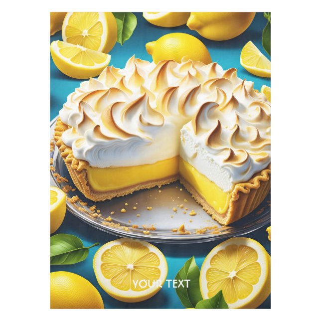 Fantasy Niedlich Vivid Lemon Meringue Pie Tischdecke (Vorderseite)