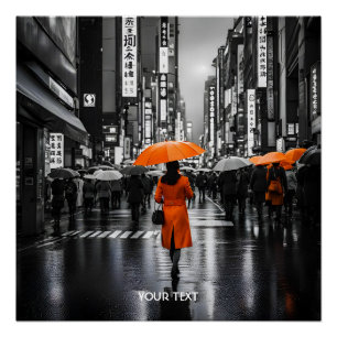 Fantasy Niedlich Vivid Orange Coat Tokyo Poster