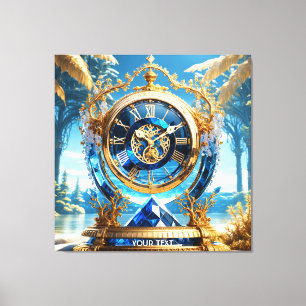 Fantasy Niedlich Vivid Sapphire Clock Sea Leinwanddruck