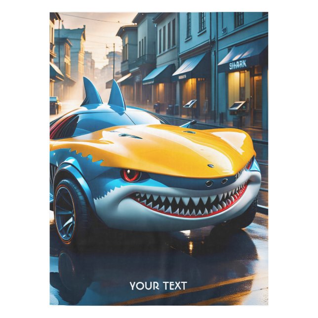 Fantasy Niedlich Vivid Shark Concept Car Tischdecke (Vorderseite)