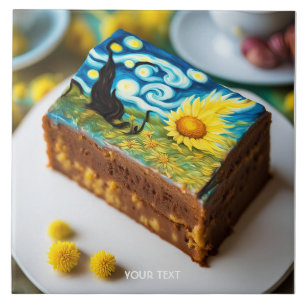 Fantasy Niedlich Vivid Van Gogh Cake Fliese