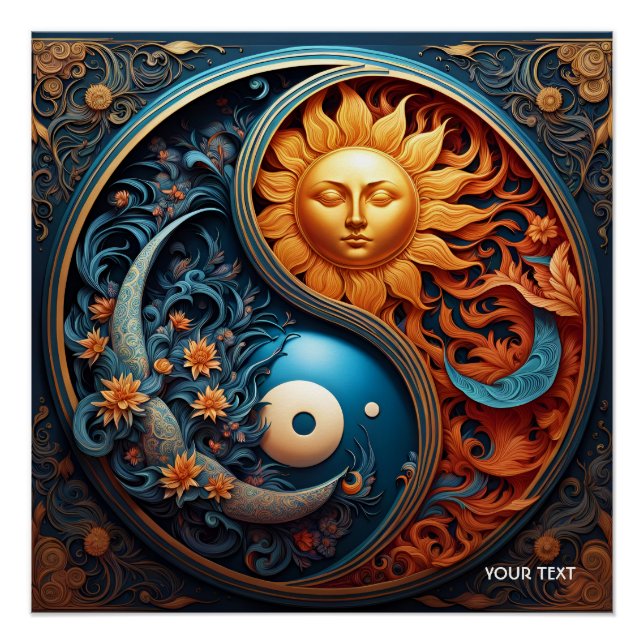 Fantasy Niedlich Vivid Yin-Yang Day Night Poster (Vorderseite)