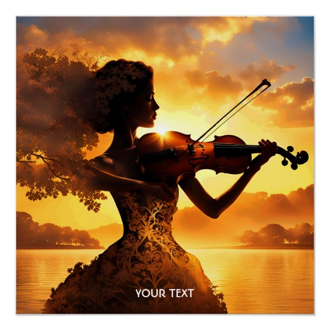 Fantasy Niedlich Vivil Girl Violine Poster (Vorderseite)