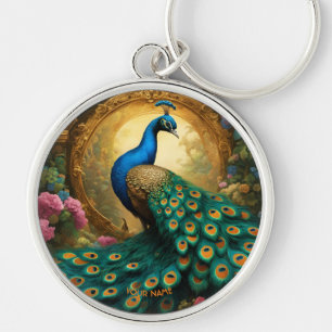 Fantasy Niedlich Vivix Romantic Peacock Portrait Schlüsselanhänger
