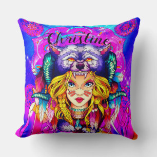 Fantasy Niedlich Warrior Girl Kissen