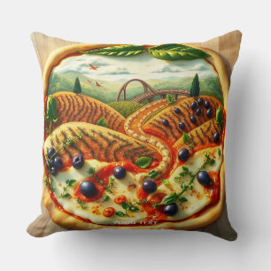 Fantasy Niedlich Whimsical Italienische Landschaft Kissen