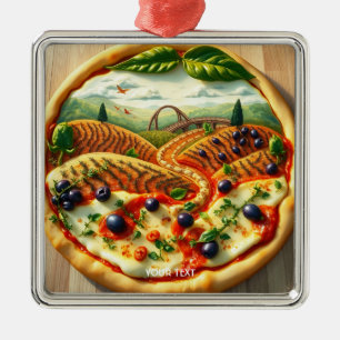 Fantasy Niedlich Whimsical Italienische Landschaft Ornament Aus Metall