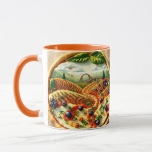 Fantasy Niedlich Whimsical Italienische Landschaft Tasse