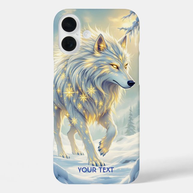 Fantasy Niedlich White Wolf Winter Case-Mate iPhone Hülle (Rückseite)