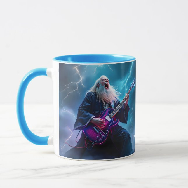 Fantasy Niedlich Wizard Gitarre spielen Tasse (Links)