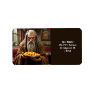 Fantasy Niedlich Wizard Zion Rings Adressaufkleber