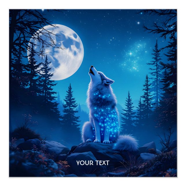 Fantasy Niedlich Wolf Doppelausstellung Poster (Vorderseite)