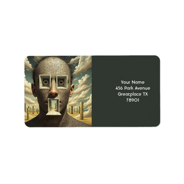 Fantasy Niedlich Wombat Kangaroo Koala Adressaufkleber (Vorne)