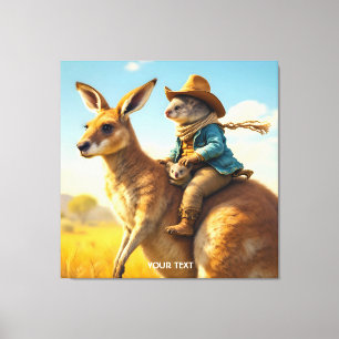 Fantasy Niedlich Wombat Kangaroo Koala Leinwanddruck
