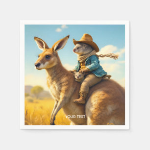 Fantasy Niedlich Wombat Kangaroo Koala Serviette