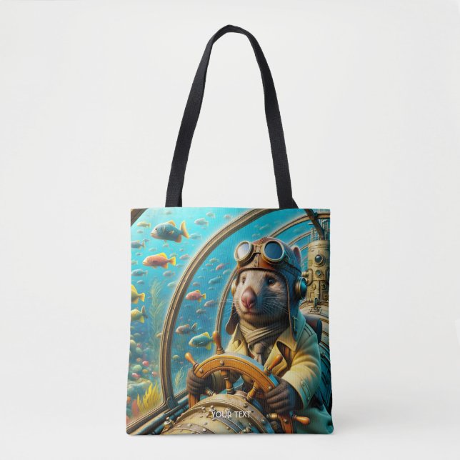 Fantasy Niedlich Wombat Pilot unter Wasser (Vorderseite)
