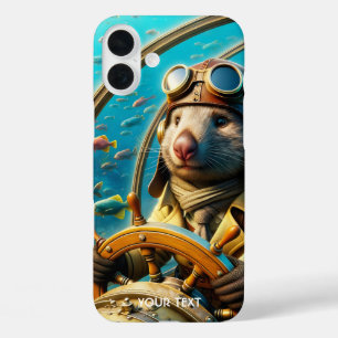 Fantasy Niedlich Wombat Pilot unter Wasser iPhone 16 Plus Hülle