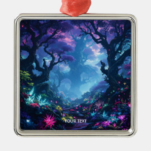 Fantasy Niedlich Wunderbarer Nachtwald Ornament Aus Metall