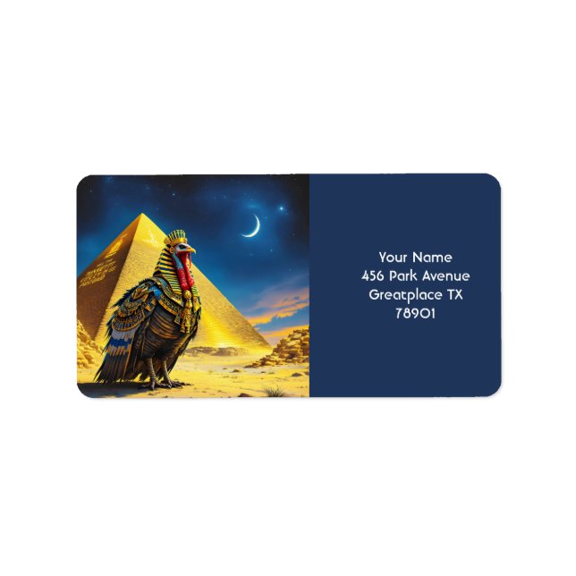 Fantasy Niedlich Wüste Pharaoh Türkei Adressaufkleber (Vorne)