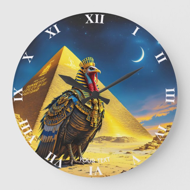 Fantasy Niedlich Wüste Pharaoh Türkei Große Wanduhr (Vorderseite)