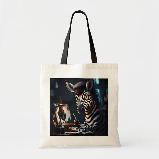 Fantasy Niedlich Zebra Face Painting Tragetasche (Vorne)