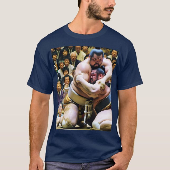 Fantasy Niedlich zwei Sumo Wrestlers T-Shirt (Vorderseite)