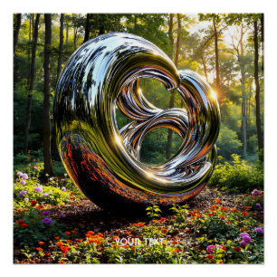 Fantasy Niedliche Abstrakt Chrome Struktur Poster
