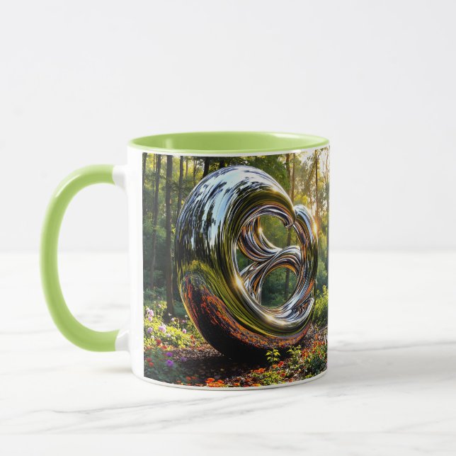 Fantasy Niedliche Abstrakt Chrome Struktur Tasse (Links)
