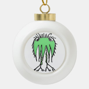 Fantasy-niedliche Alien zeichne Keramik Kugel-Ornament