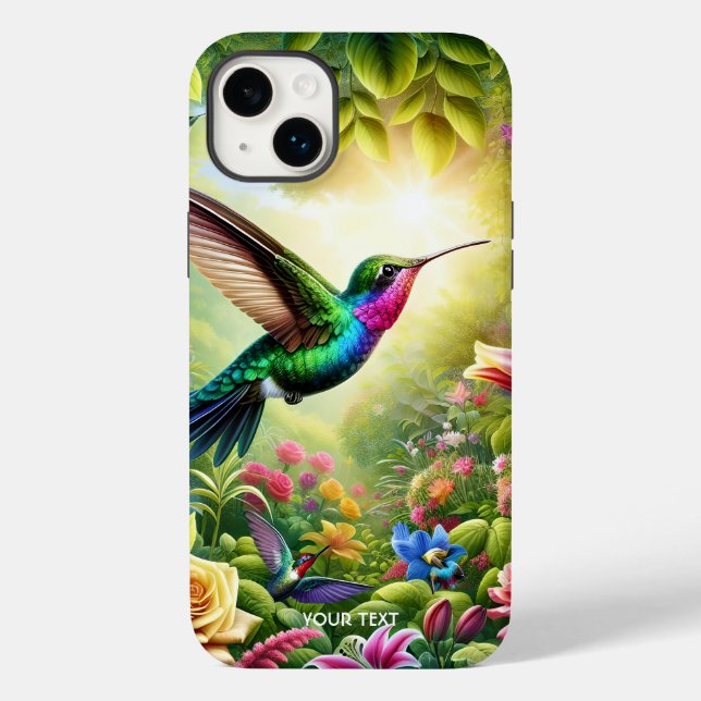 Fantasy Niedliche Blume Rainbow Hummingbird Case-Mate iPhone Hülle (Rückseite)
