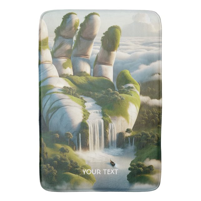Fantasy Niedliche Handwaldwolken Badematte (Vorderseite Vertikal)