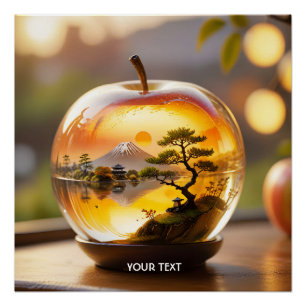 Fantasy Niedliche japanische Apple View Poster