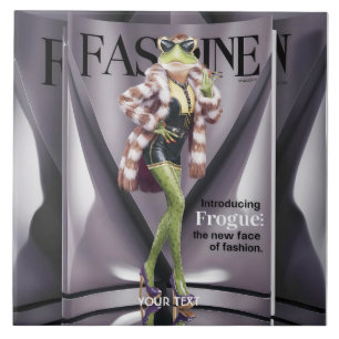 Fantasy Niedliche Lady Frog Magazine Fliese