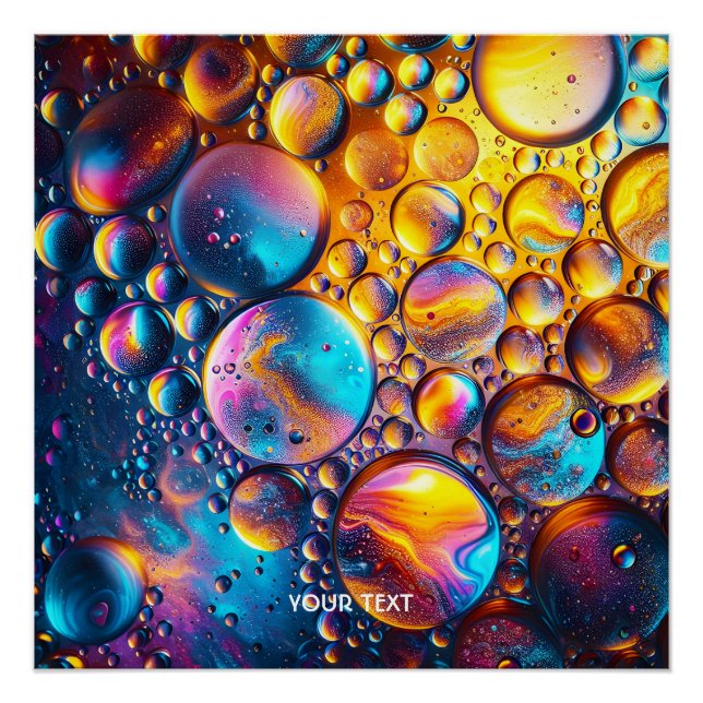 Fantasy Niedliche Öltropfen Wasser Poster (Vorderseite)