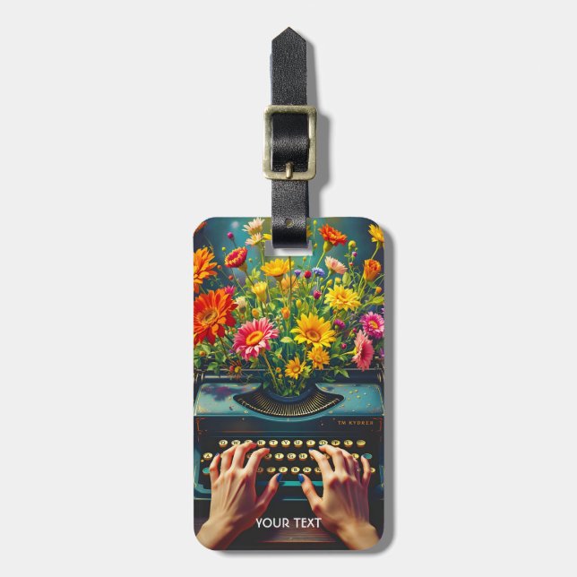 Fantasy Niedliche Schrift Blume Hands Gepäckanhänger (Vorderseite vertikal)